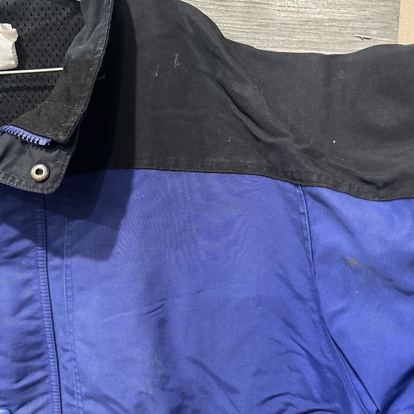 Vintage Carhartt Men 2XL Blue Anorak Rain Jacket Coat Mesh Lined Workwear - Picture 3 of 15